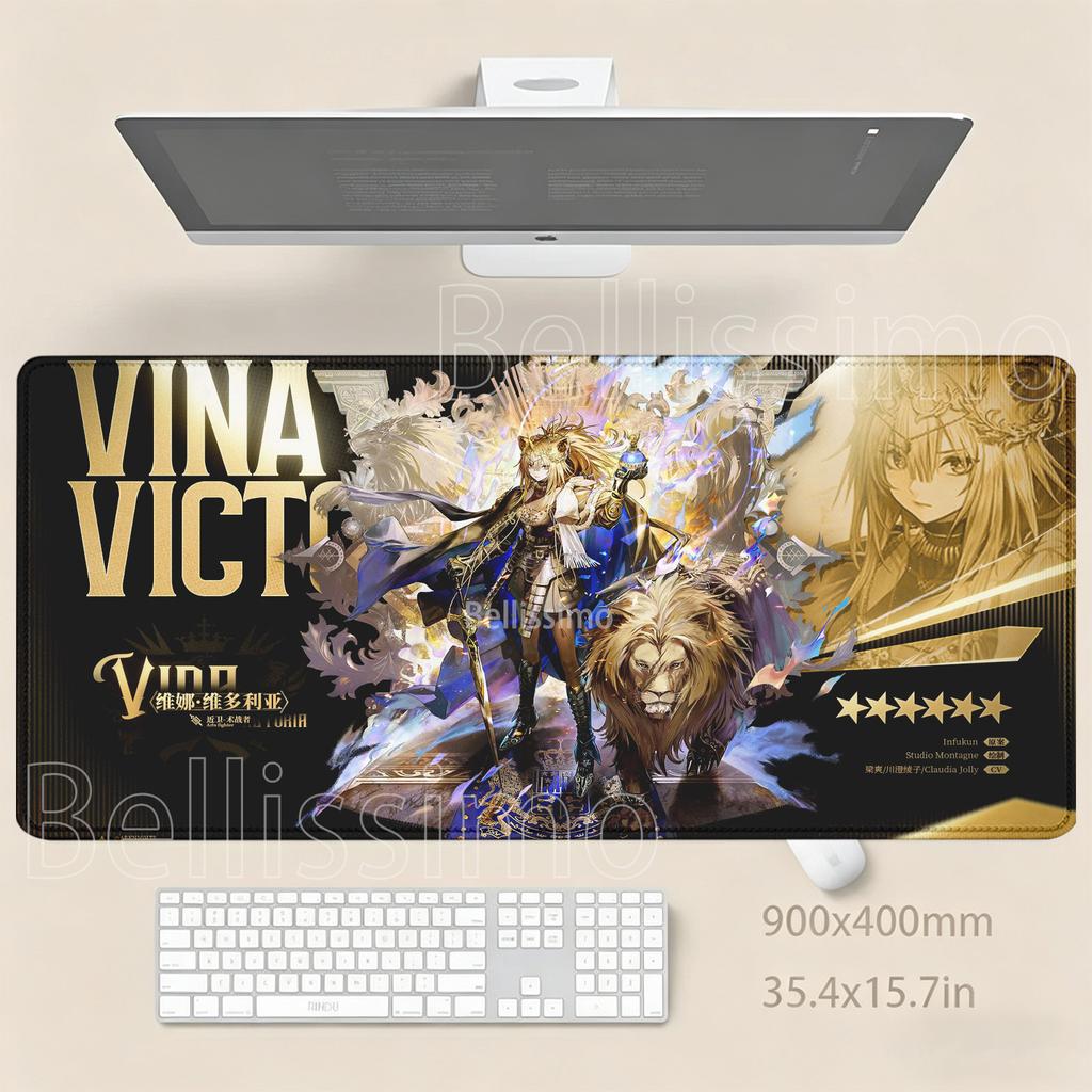 HD Printing Mousepad Arknights Anime Girl Kawaii Large Mouse Pad Gamer Lock Edge XXL Gaming Carpet PC Keyboard Office Desk Mat