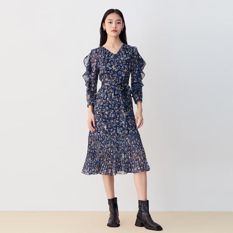 Veromoda 2023 Early Autumn Floral Ruffle Dress