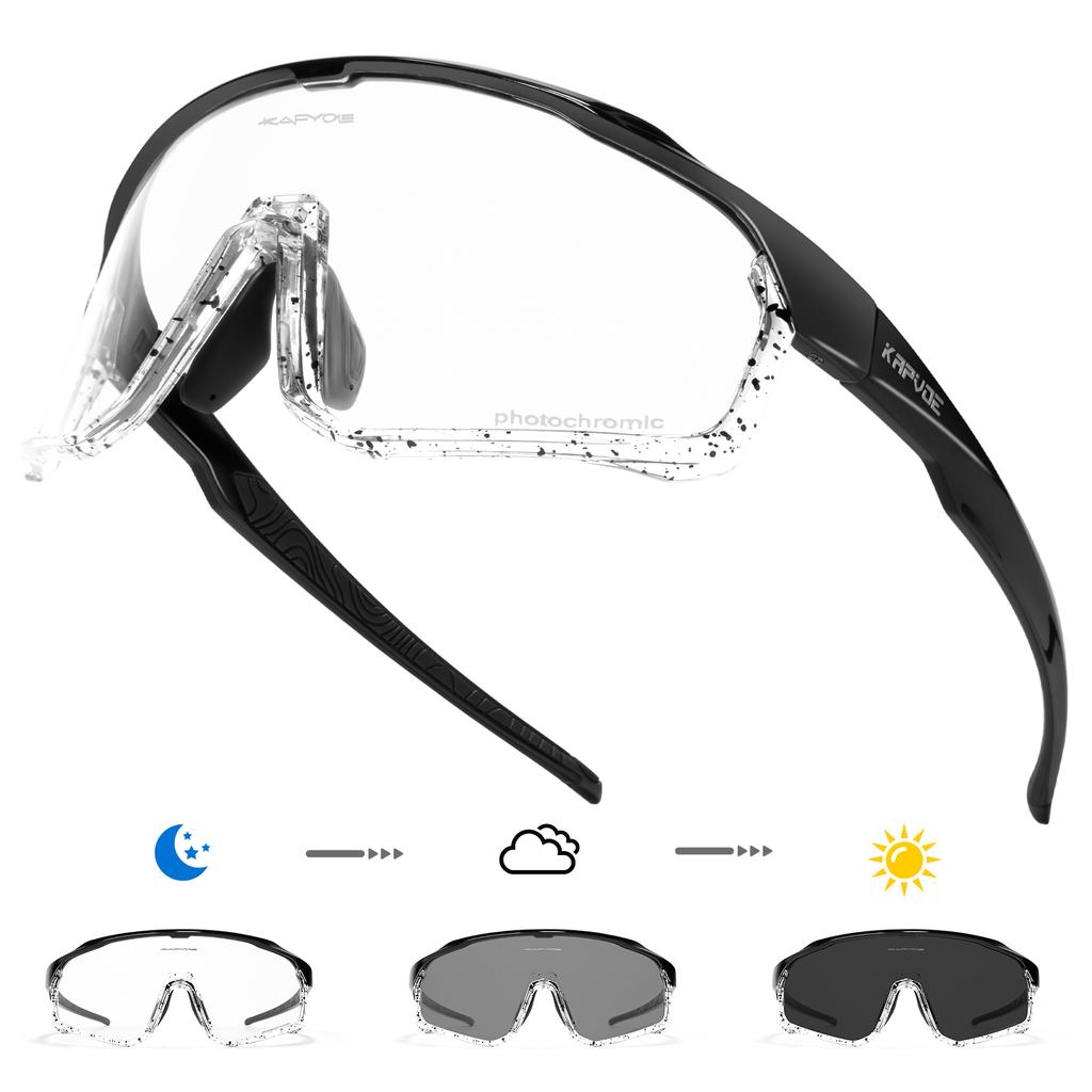 Pochromic Cycling Sunglasses Cycling Glasses UV400 Bicycle Goggles MTB Sports Eyewear Sunglasses Outdoor Bike Glasses