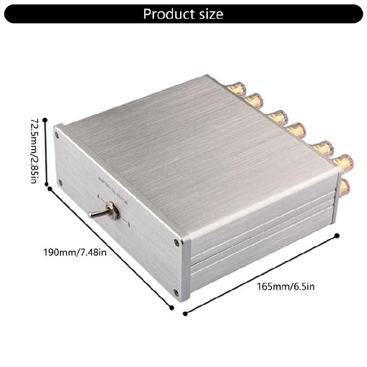 HIFI 2 In 1 Out Sound Switcher Amplifiers With 24Bit/192kHz Resolution And Double Channel Output For Home Theater