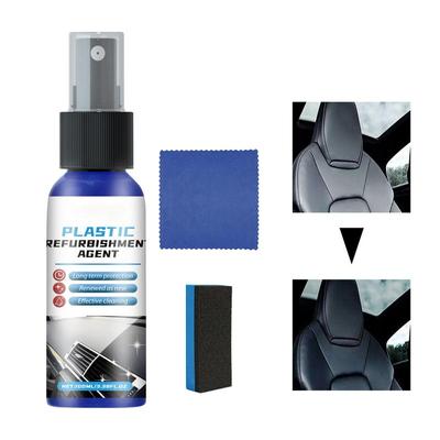 Black Trim Restorer 100ml Simple Car Interior Polish Liquid Auto Leather Refurbishment Non-Greasy Revitalizing Coating Agent For