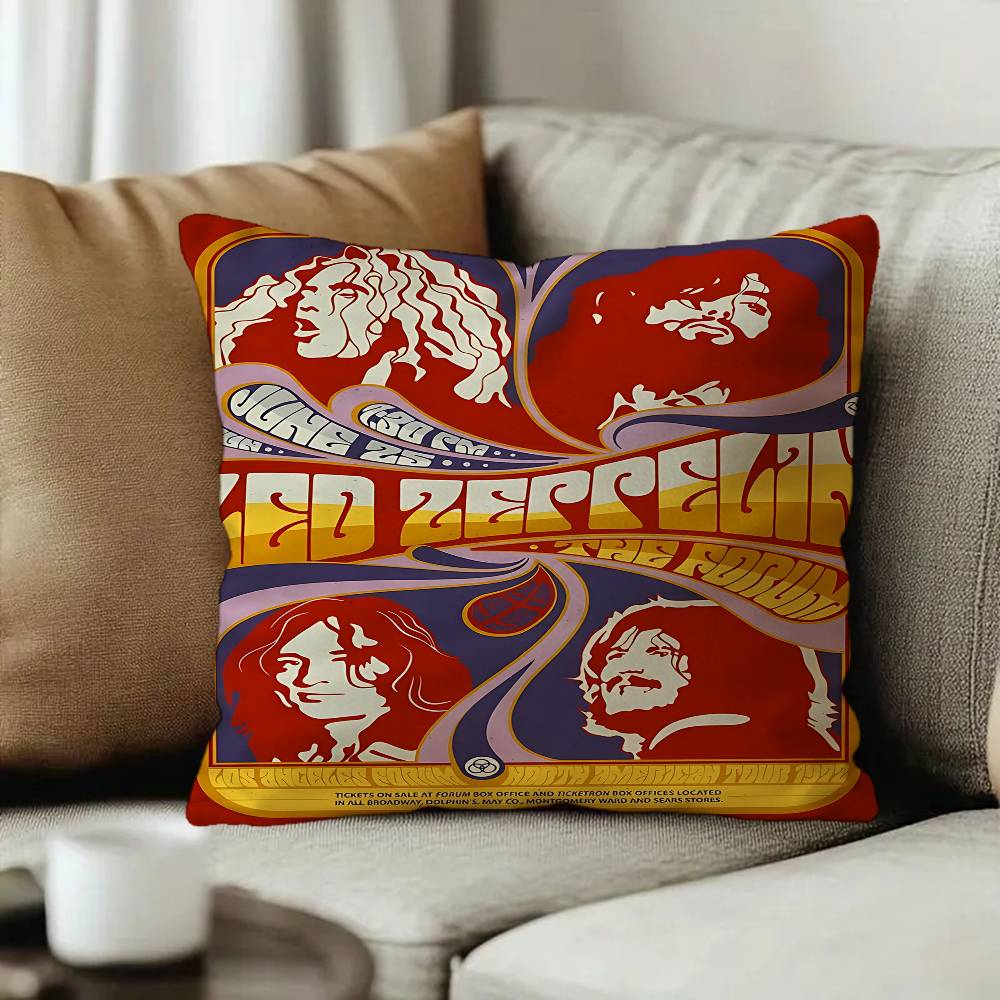 Band LLed ZZeppelin Pillow Cover for Bedroom Room and Living Room Sofa Decorative Cushion Cover
