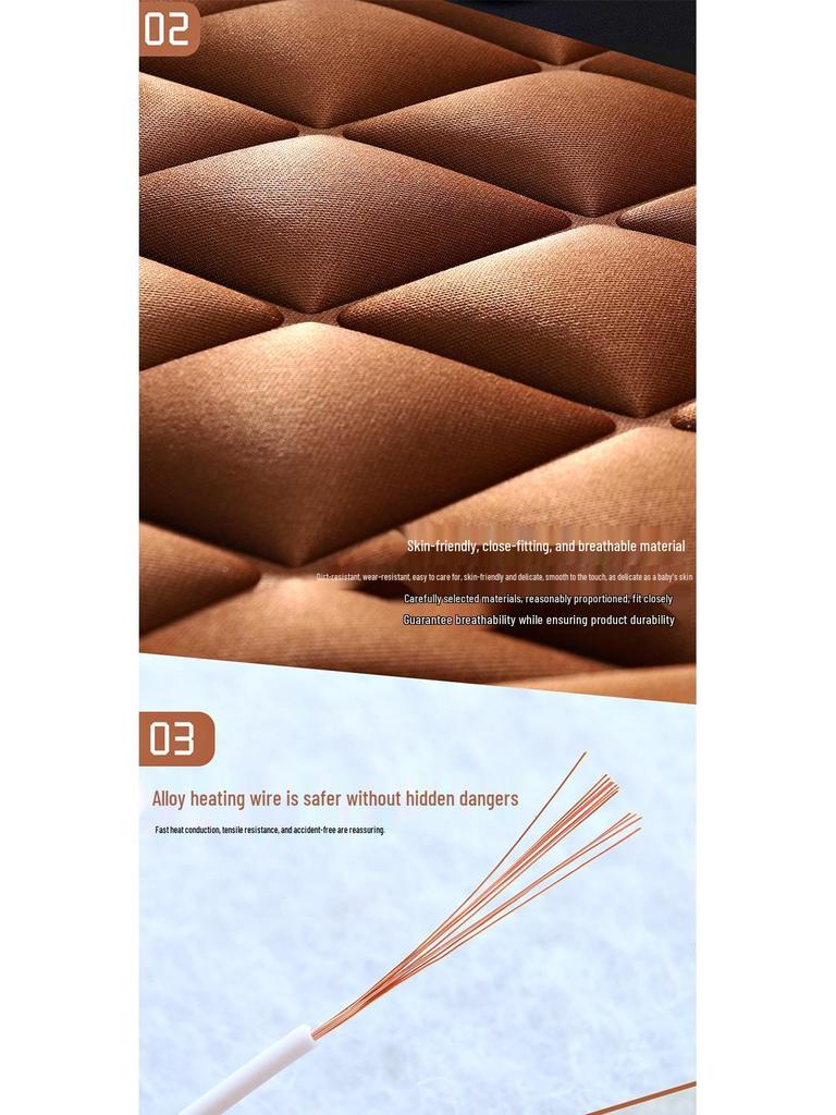 12V Heated Car Seat Cushion with Backrest - Warm Seat Cover for Autumn and Winter