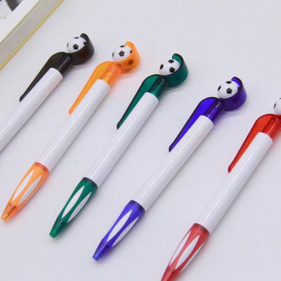 Football Ballpoint Pen with Pocket Clip Detachable Refillable 1.0 Bullet Nib Smooth Writing Football Gift for Kid Adult