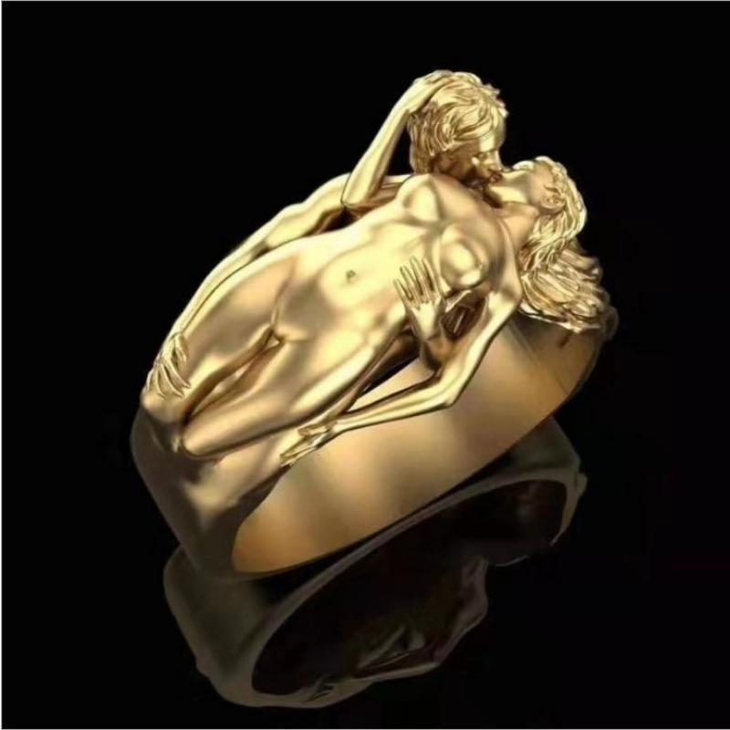 Popular Fashion Rings with Exquisite Creativity, Multi Person Couples' Palm Sized Beauties, Exaggerated Series of Character Rings