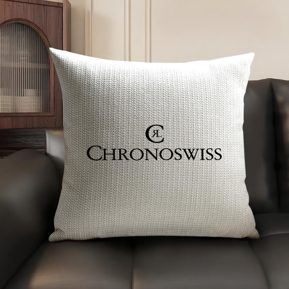 Luxury C-Chronoswiss Cushion Cover Summer Breathable Linen Organic Fabric Double-Sided Printing Sofa Pillow Case Home Decor