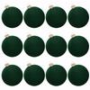 Vibrant 12pcs Flocking Round Decorative Balls for Festive Occasions