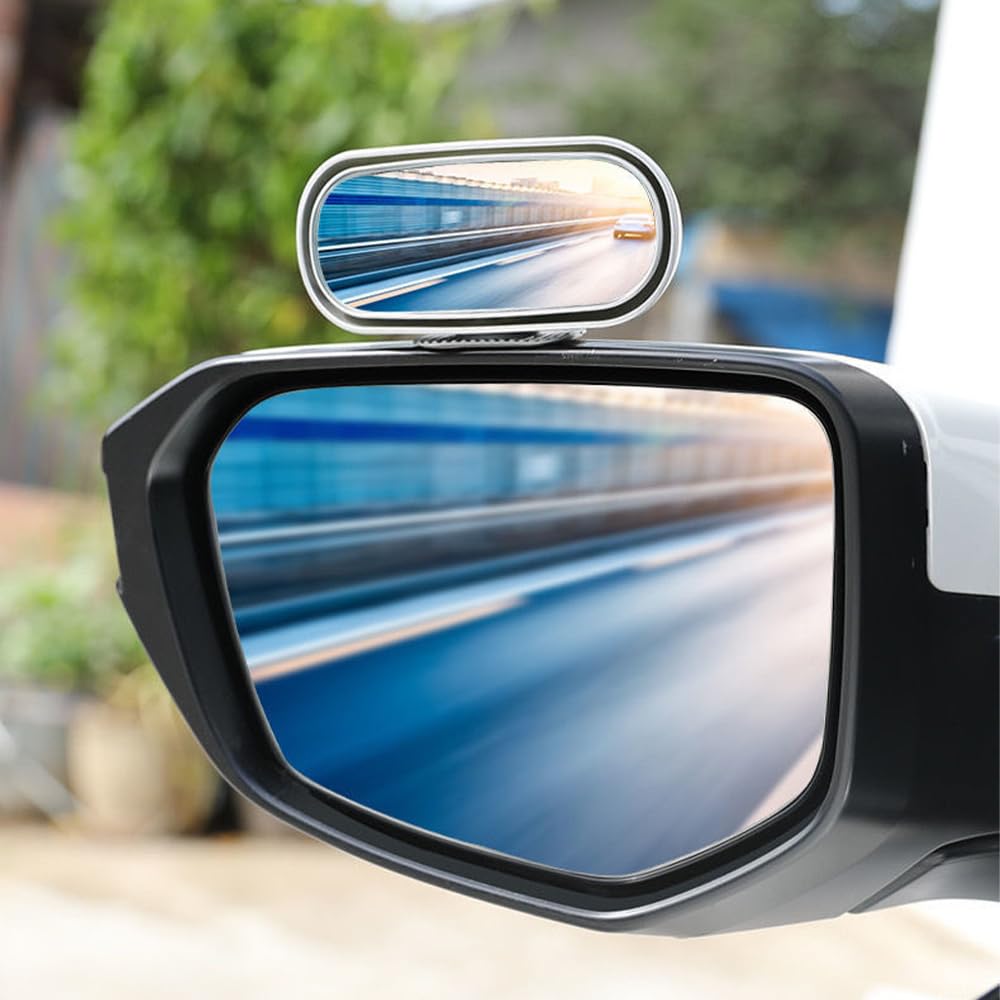 VIVIZHWH Rearview Mirror, Auxiliary Mirror, Car Mirror, Side Mirror, Auxiliary Mirror for Car, Adjustable Angle, Accident Prevention, Set of 2