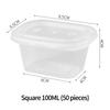 50PCS With Lids Kitchen Organizer Disposable Sauce Pot Food Small Sauce Container Boxes Plastic Clear Chutney Chili Sauce