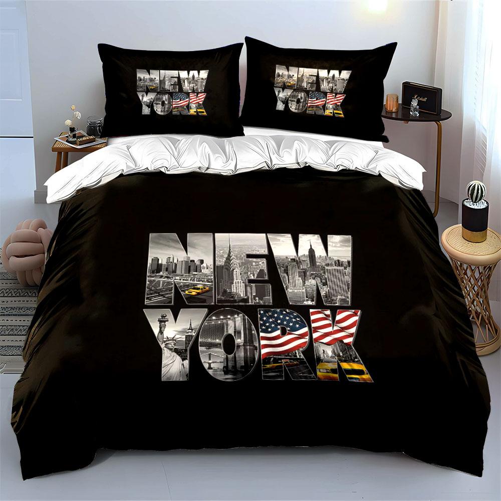 "Vibrant New York Dreams" Bedding Sets Duvet Covers Pillowcases(1* Duvet Cover 2* Pillowcases Without Duvet Insert)