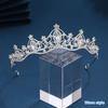 Hochzeit Haar Tiara Kristall Braut Tiara Krone Silber Farbe Diadem Schleier Tiaras Hochzeit Haarschmuck Kopfschmuck Kopfschmuck