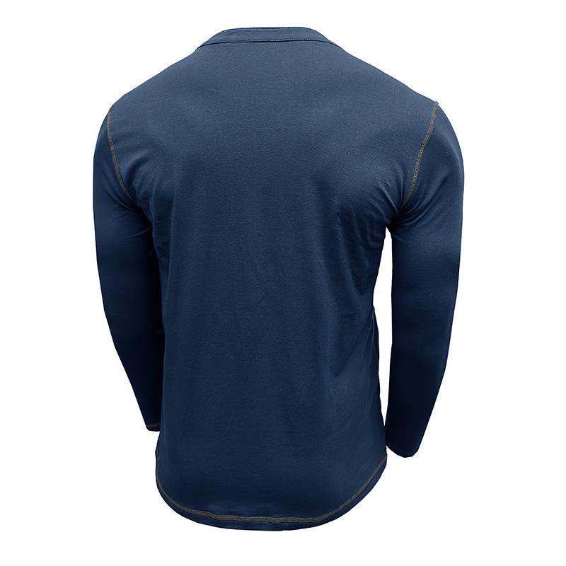 Men's Long Sleeve Colorblock Henley Shirt