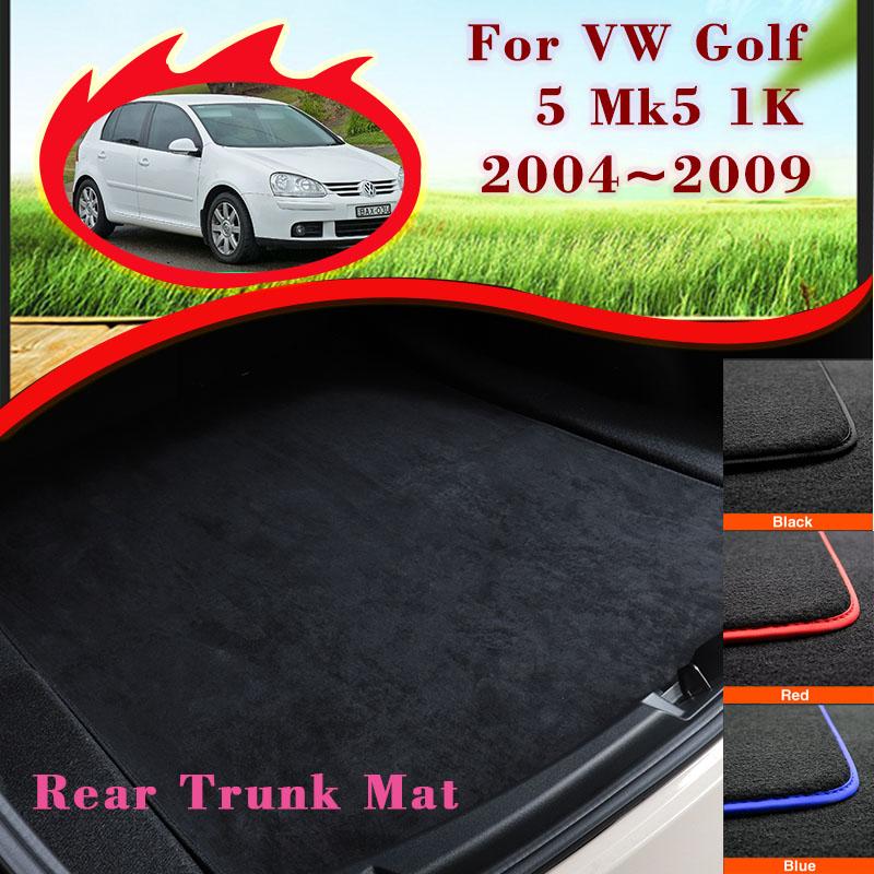 

Коврик для задней части багажника автомобиля для VW Volkswagen Golf 5 Mk5 A5 1K 2004 ~ 2009, багажник, поддон для багажника, напольный коврик для багажа