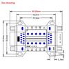 DB9MF-A Terminal Block Adapter Board with Solderless Male and Female Connectors for Use in Electronic Projects and Field Wiring