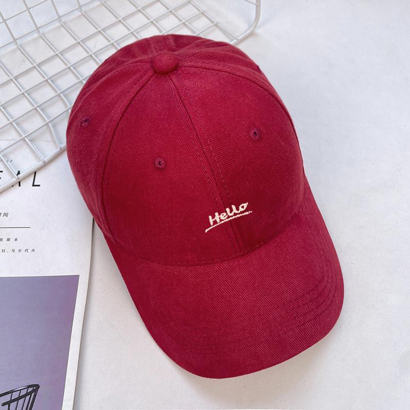 

Hello Letter Embroidered Baseball Cap With Adjustable Fit For Casual Men And Women червоний