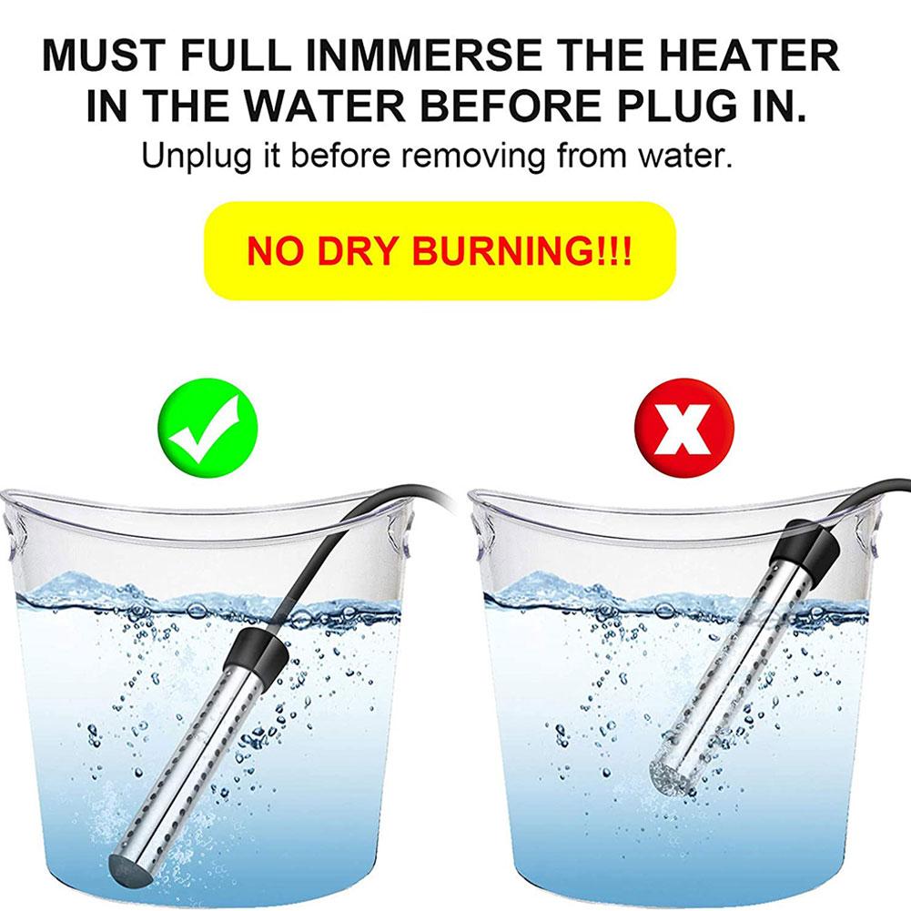 Portable High Power Heating Rod Household Immersion And Water Thermostat Heating Automatic Func B0M0