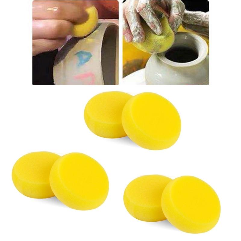 25Pieces Round Absorbent Sponges 7cm Washable Synthetic Sponges Watercolor Sponges for Ceramic Art Craft Face Painting