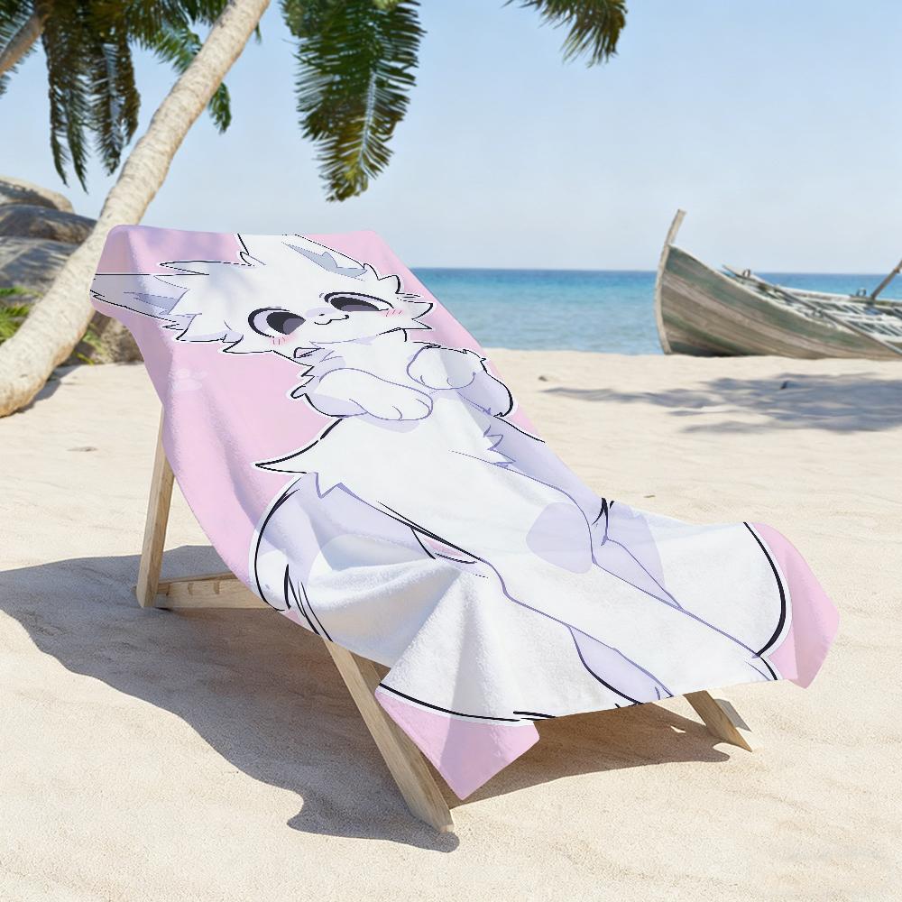 Cartoon Cute BoyKisser Towel Sports Quick Dry Travel Camping Gear Sandproof Soft Light Large Beach Towel