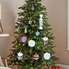 48pcs Macaron Christmas Large Size Colorful Holiday Birthday Electroplating Painting Hanging Ornaments