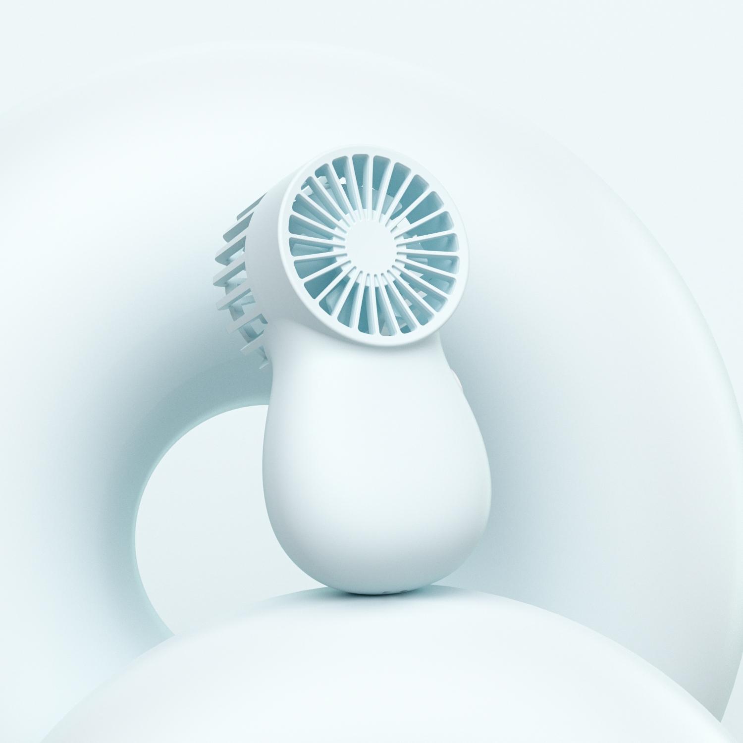 

Mini Portable Fan with 3 Speed 1200mAh Battery USB Rechargeable Quiet Handheld Fan (No Display) Blue