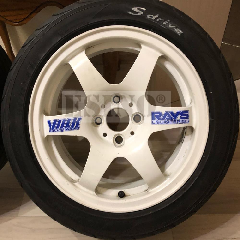 Volk Rays Autostyling Klasický Dekorativní Vinylový Ráfek Kreativní Sada Samolepek pro RAYS Volk Racing TE37 TE37 SL TE37C