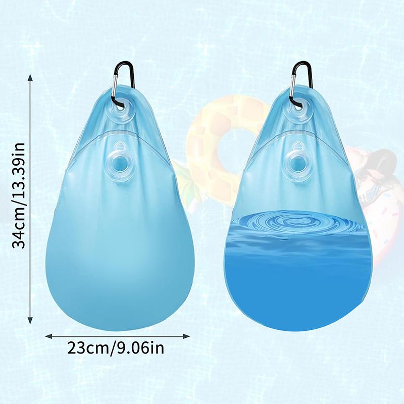 

1Pcs Leakproof PVC Pool Cover Weight with Hooks Heavy Duty Hanging Bag for above Ground Swimming Pools небесно-голубой