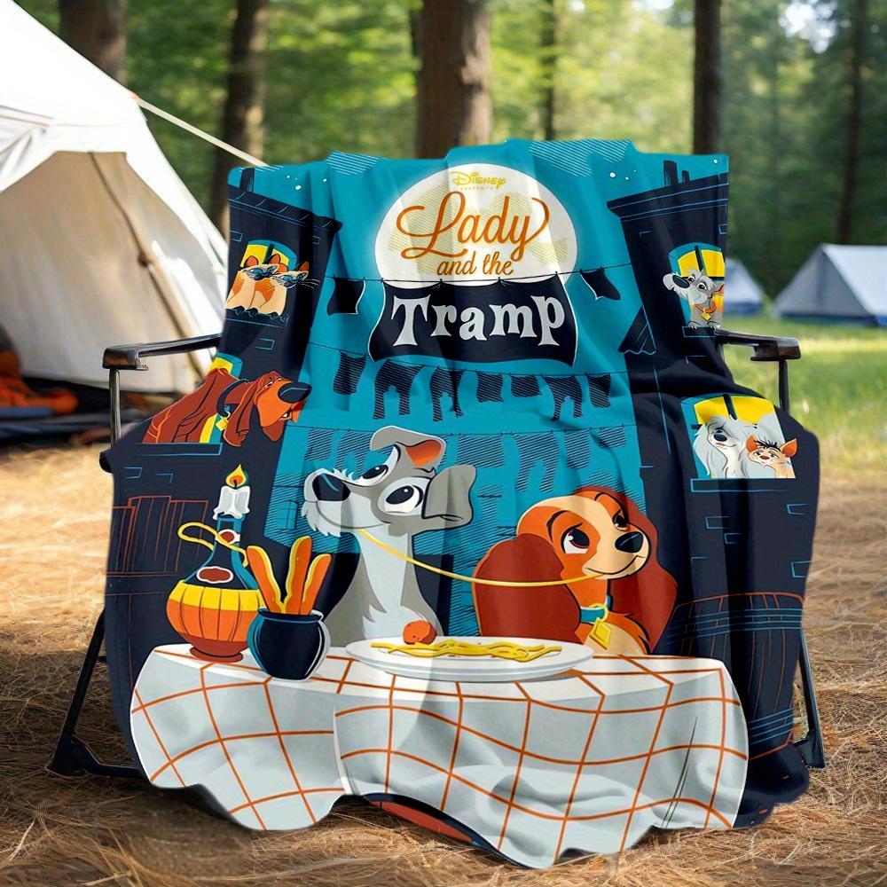 1pc, Disney Lady and the Tramp Blanket, Throw Blankets for Friend, Living Room, Travel, Camping