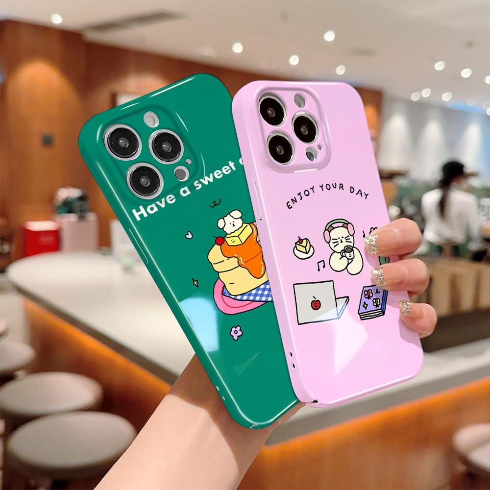 All-inclusive-Film-Telefonhülle, Cartoon-Modedesign, Hartschale, vollständige Abdeckung, stoßfeste Kamera-Schutzhülle für OPPO Realme OnePlus Infinix Tecno