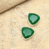 Ravishing Green Onyx Gemstone Handmade 925 Solid Sterling Silver Jewelry Earrings For Women