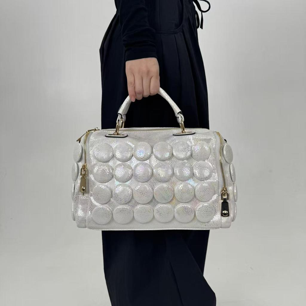 Ladies Elegant Light Luxury Handbag Multi-Zipper Pocket Temperament Dinner Shoulder Bag