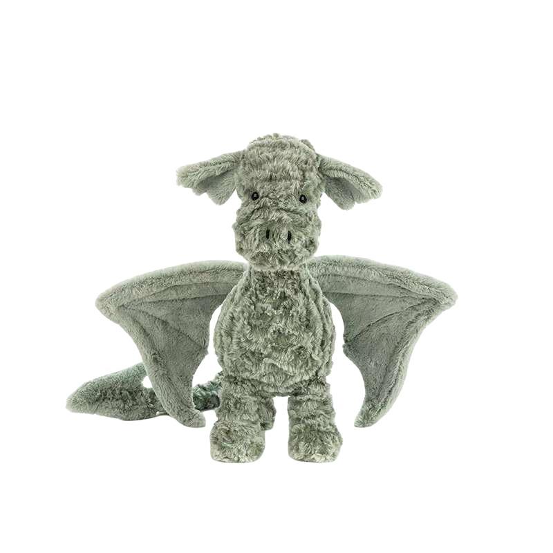 

JELLYCAT Mythical Animal Collection Drake Green Wings Dolls Plush Doll 17cm/33cm/38cm Height 33cm