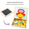 Magnetic Tangram Board: Children's Wooden Puzzle & Blackboard