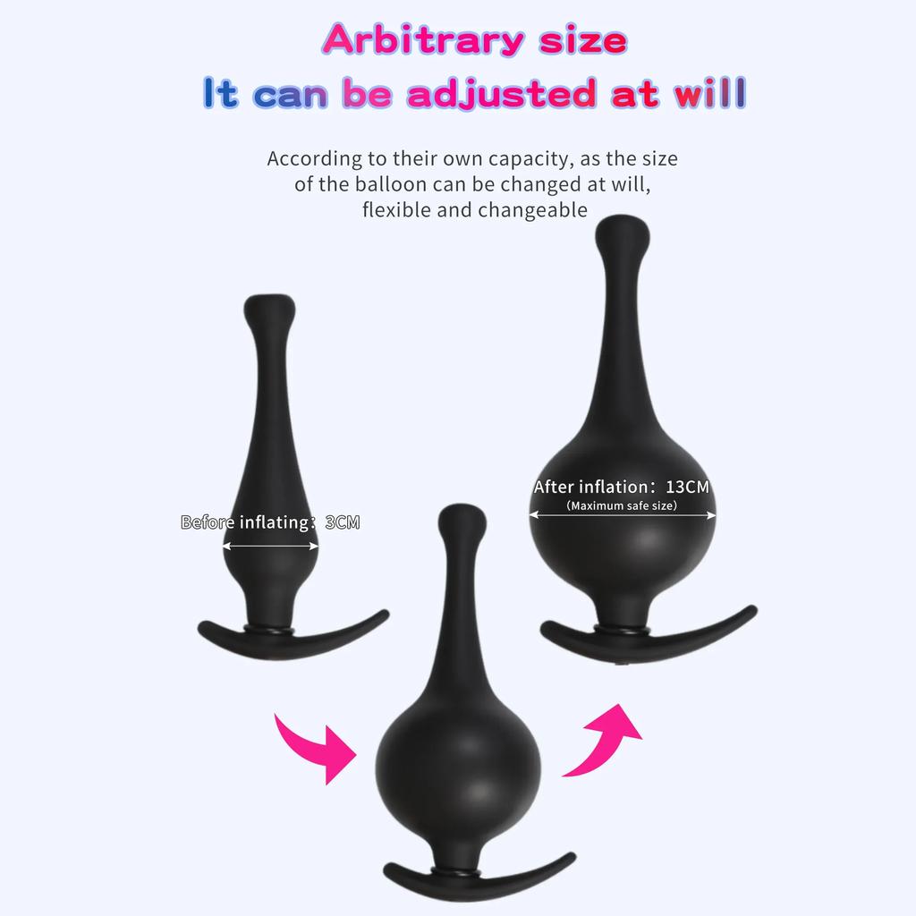 Super Long Anal Plug Inflatable Huge Butt Plug Vagina Anus Expansion Prostate Massage Ass Dilator Anal Sex Toys For Men Women