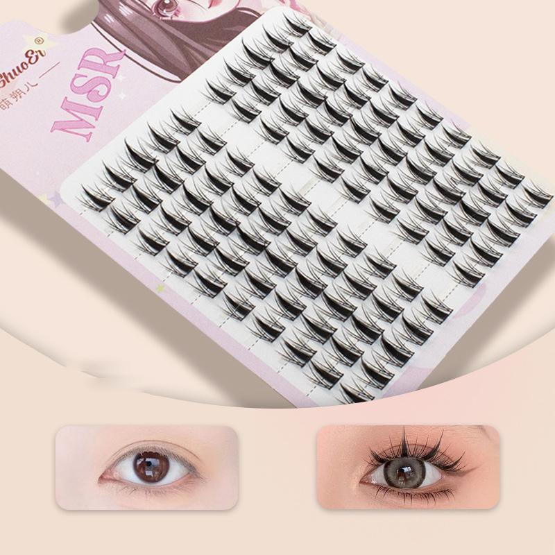 Non Adhesive False Eyelashes Self-Adhesive Diy Segmented Eyelash Extension Anime Eye Magnifying Tool