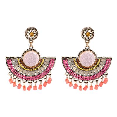 Μποέμ Σκουλαρίκια με Κρόσσια σε Σχήμα Βεντάλιας - Ευρωπαϊκό & Αμερικανικό Εθνοτικό Στυλ για Γυναίκες