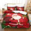 Christmas New Pattern Digital Printing Three-Piece Set 3D Three-Dimensional Polished Chemical Fiber Quilt Cover Pillowcase To Picture
