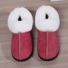 2025 Winter Warm Fur Indoor Home Slippers Women Faux Suede Closed Toe Couple Slippers Woman Comfort Soft Sole House Shoes Slides