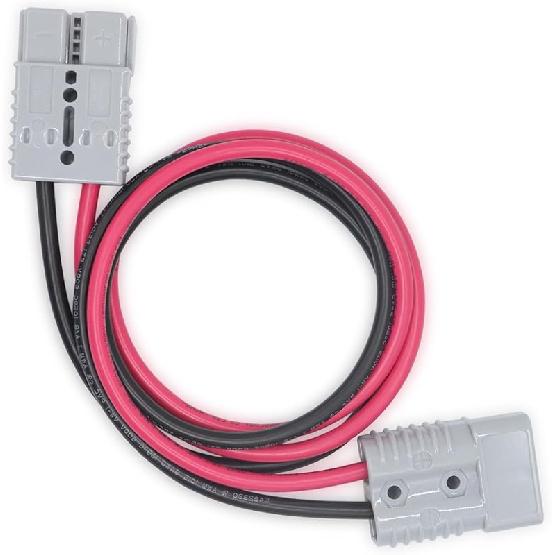50 A 600 V Anderson Connector Plug With O-Ring Battery Connector Cable 8 AWG 100 Cm (39.37 Inch) Cable Battery Quick Connector Forklift Plug Wire