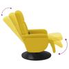 Foldable Massage Armchair with Footrest, Yellow, Velvet