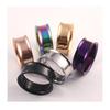 Cross-Border Stainless Steel Double Flare Ear Expander with Teeth - Vacuum Plated Piercing Jewelry