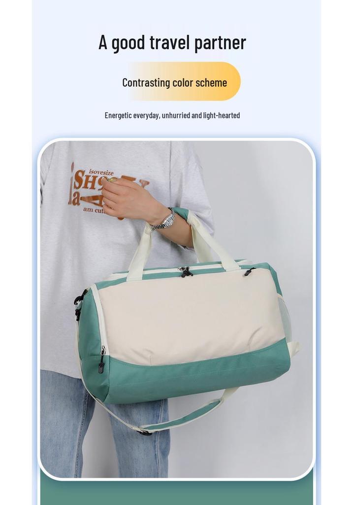Trendy Large Capacity Outdoor Sports Fitness Shoulder Bag for Short Trips