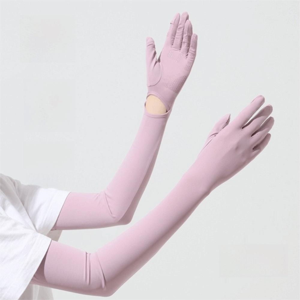 Breathable UV Protection Sun Protection Gloves Long Gloves Touchscreen Ice Silk Sleeve Ice Silk Bicycle Gloves Driving