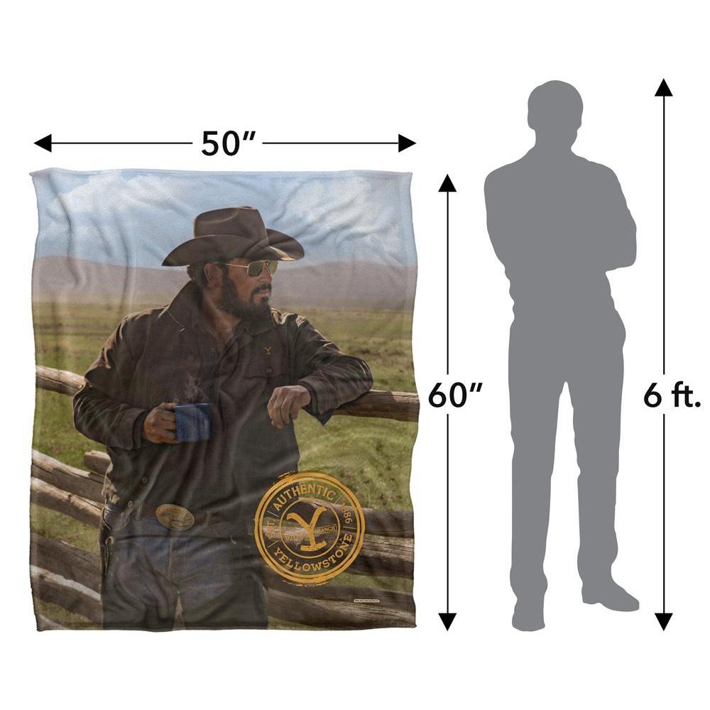 Yellowstone Silky Coffee Rip Wheeler Supersoft Blanket