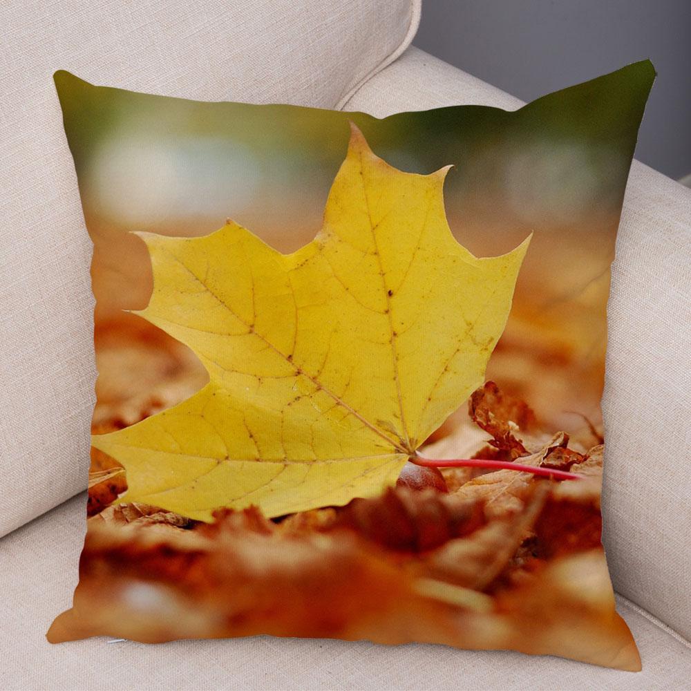 Floral Beige Letter Print Pillowcase Sofa Home Decor Floral Cushion Cover Pillowcase
