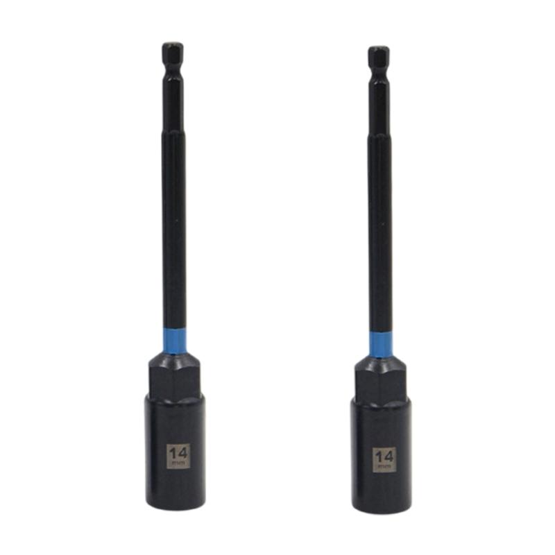 1/4inch Shank Hexagonal Nut Driver Wing Nut Driver Socket 6-14mm Slot Wing Nut Drill Bit Socket For Eye Screws Hook Bolt