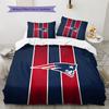 New England Patriots Pattern Bedding Quilt Set  Home Decoration  Gift (1 * Duvet Cover + 2 * Pillowcase  Without Core)
