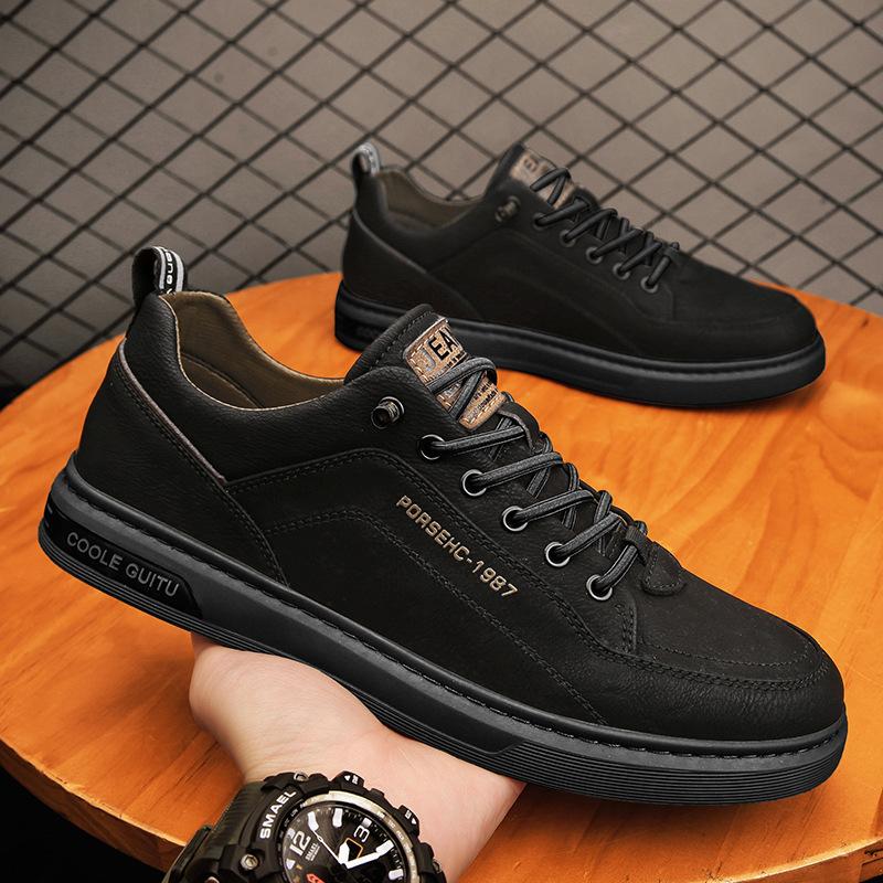 

Мужская обувь весна новая мужская повседневная кожаная обувь мужская универсальная спортивная трендовая обувь мужская обувь на платформе белые кеды 44