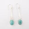 Amazonite Gemstone 925 Sterling Silver Jewelry Handmade Earrings 1.76" For Women EE-171-30