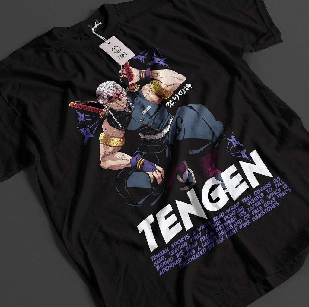 Demon Slayer Shirt Tengen Uzui TShirt Anime Akaza Doma Muzan