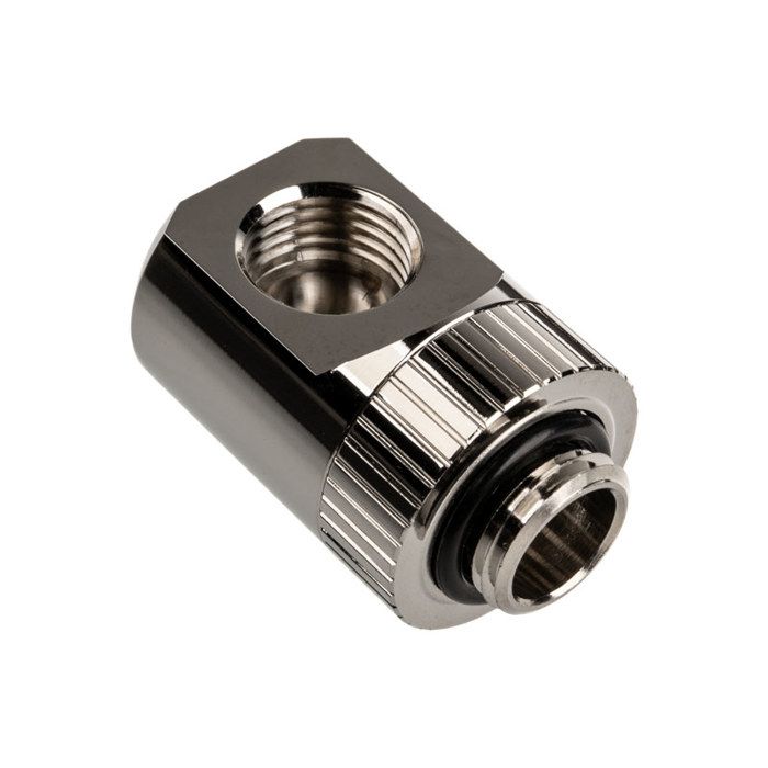 EK Water Blocks EK-Torque adaptor 90 Grad G1/4 Zoll OT to G1/4 Zoll IG - rotatable, nickel silver 3831109814505